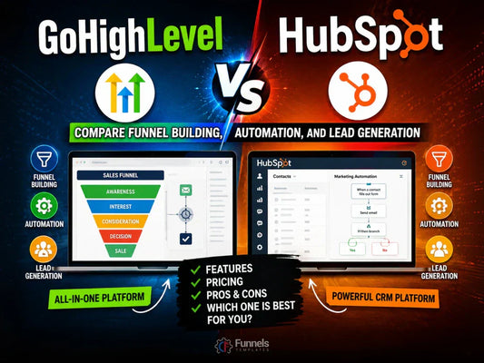 GoHighLevel vs HubSpot: Compare Funnel Building, Automation, and Lead Generation
