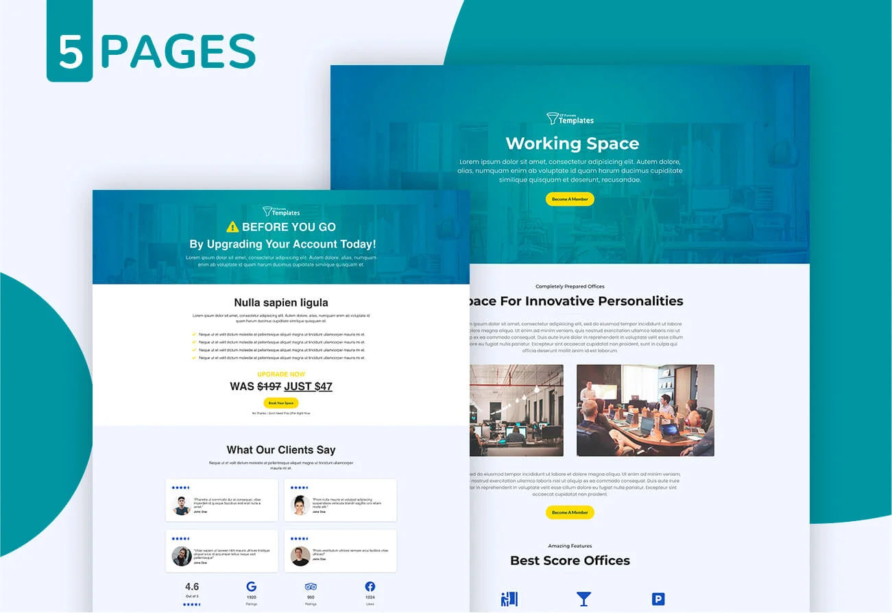 WorkSpace Wizard: The HTML Template for Selling Working Space