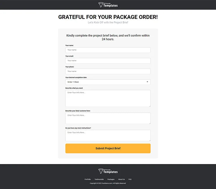 Project Brief Confirmation