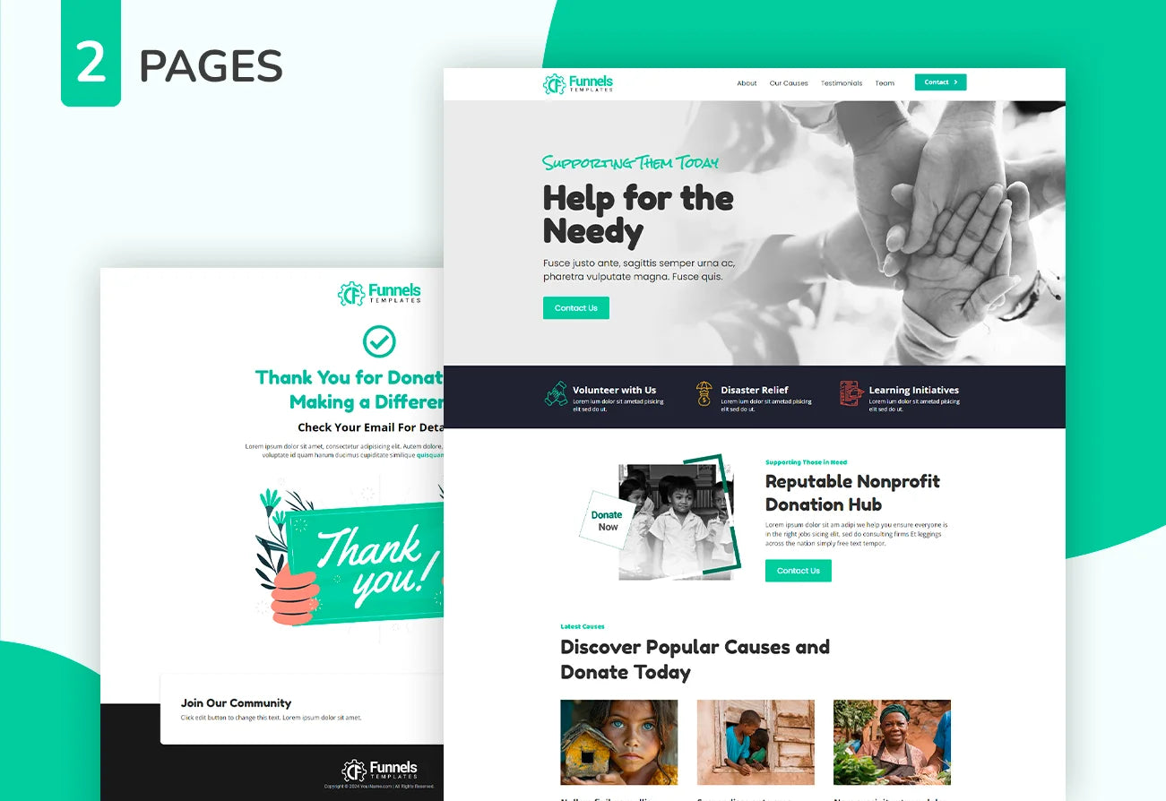 NGO Funnel Support: Aid for the Needy