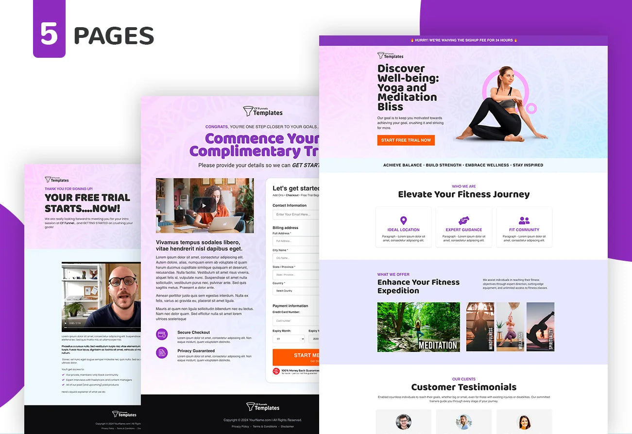 Wave of Yoga: A Trending Yoga Template for Harmony