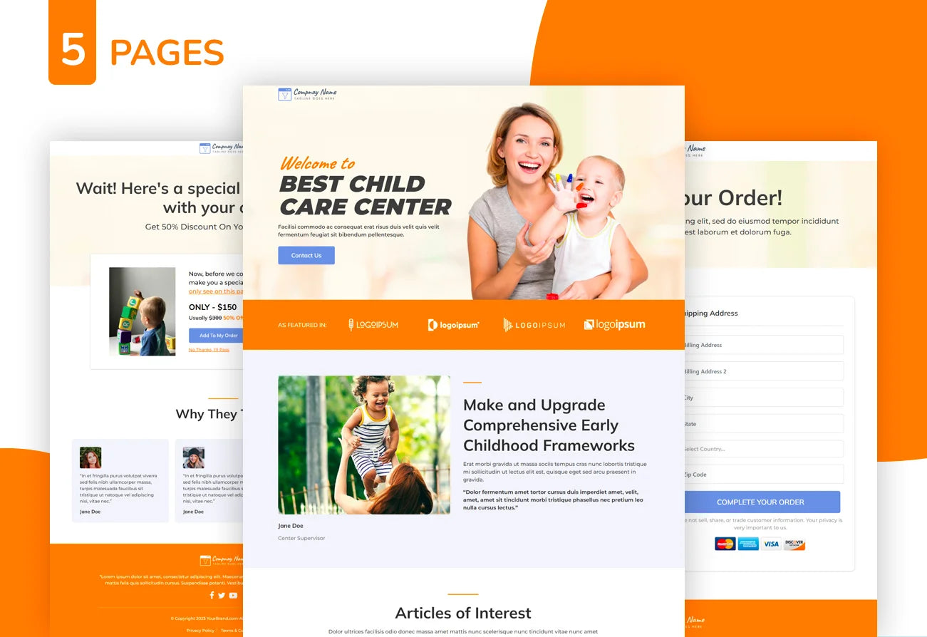 Child Care Champion: HTML Funnel To Your Child Care Services