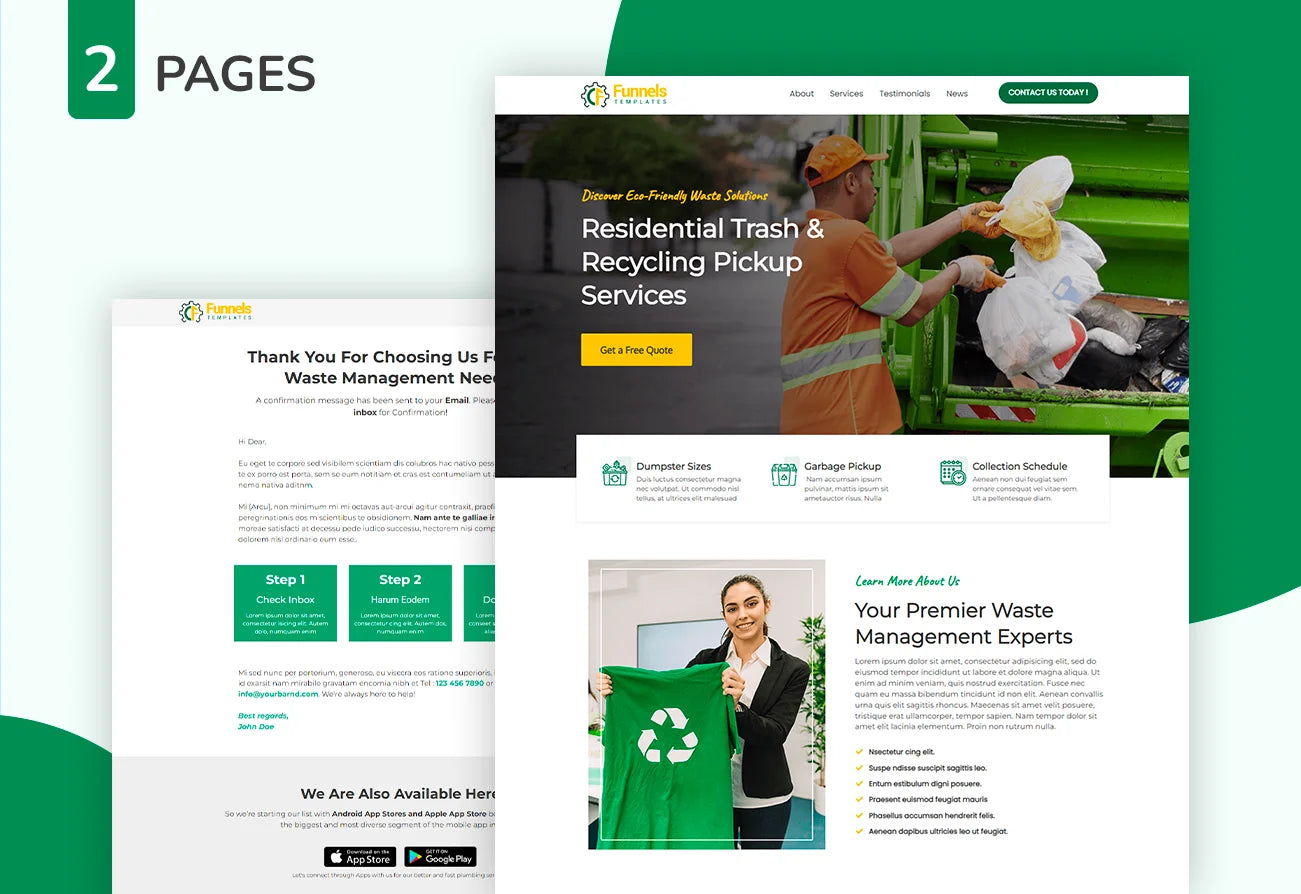 Waste Management Funnel: Trash & Recycling Pickup