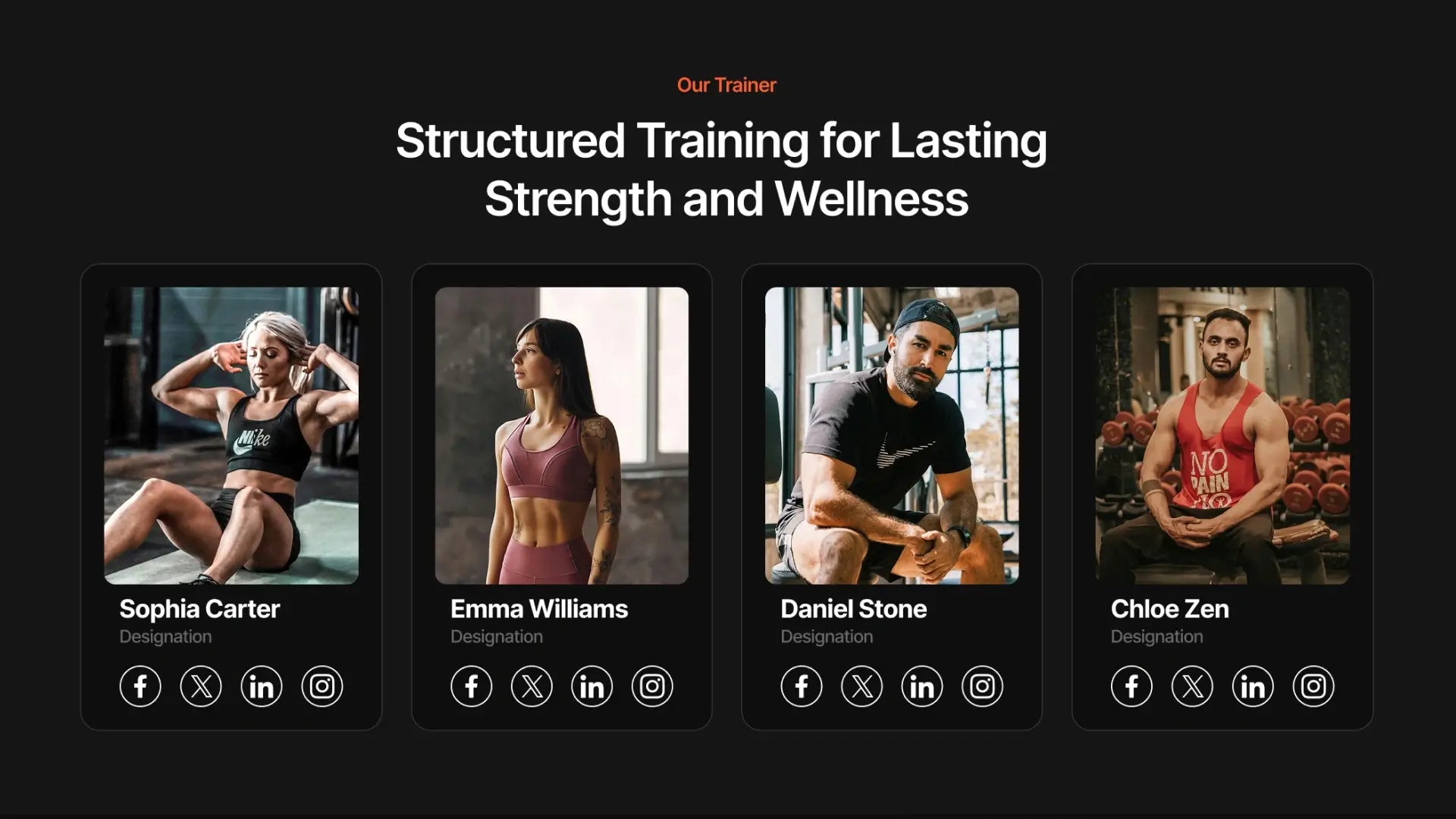 Gym Structured Training For Lasting