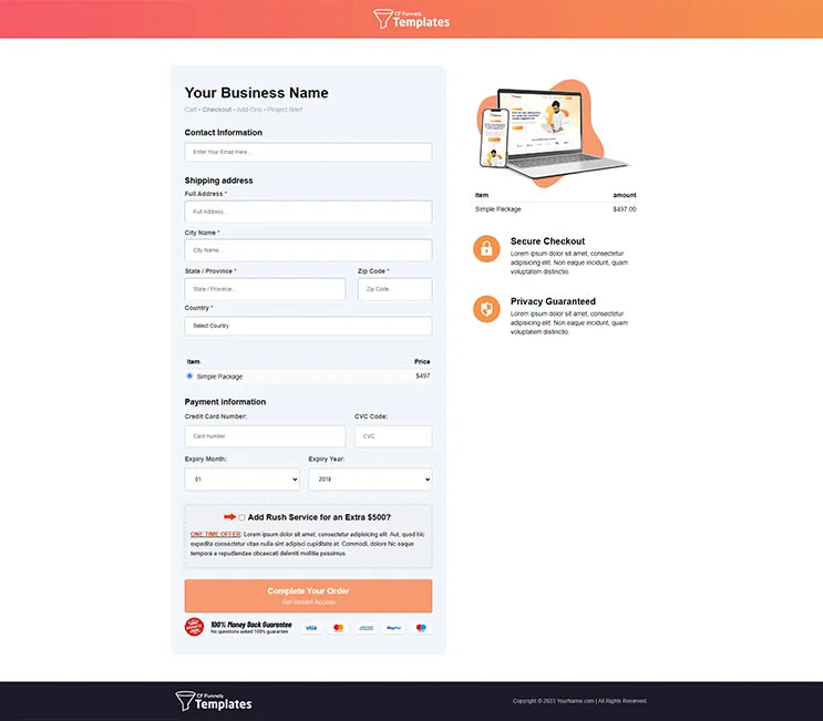Order Simple Package