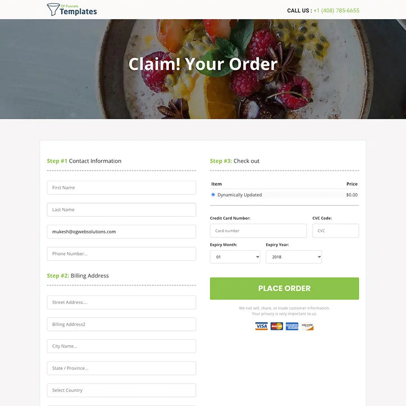 Order Page