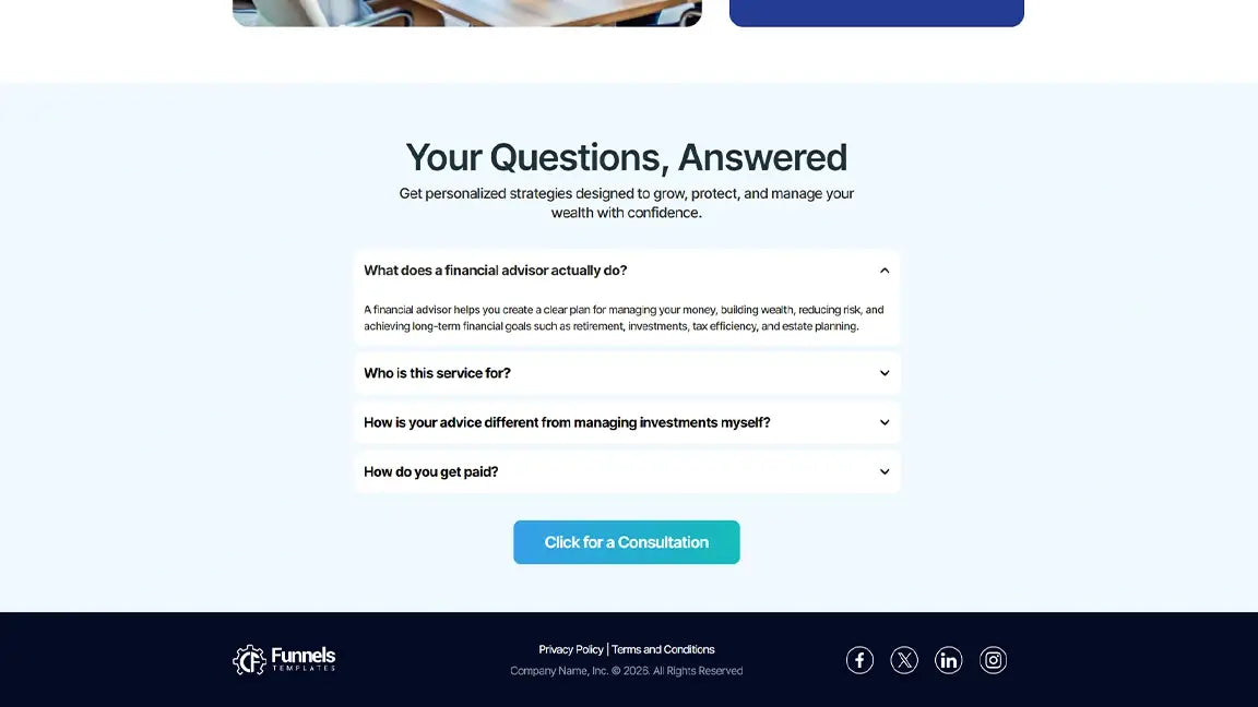 Consultation Lead Generation - FAQs