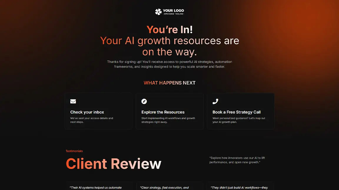 AI Lead Generation Funnel for Automation Agencies - Thank You