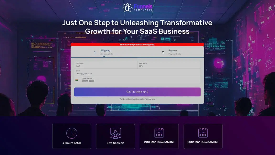 SaaS – AI Marketing Workshop Registration - Transformative Growth