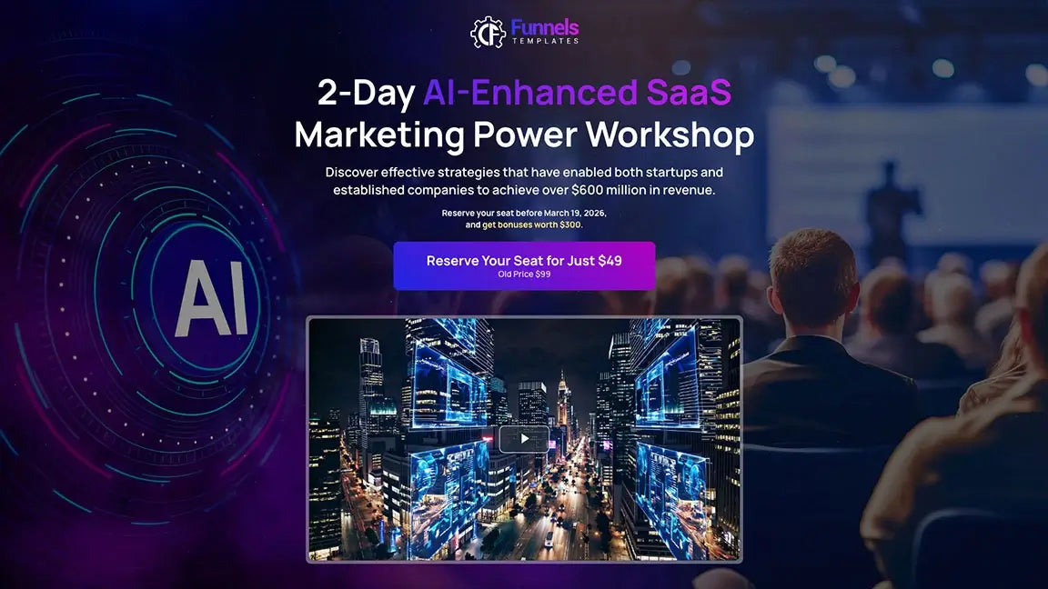 SaaS – AI Marketing Workshop Registration - Marketing Power Workshop