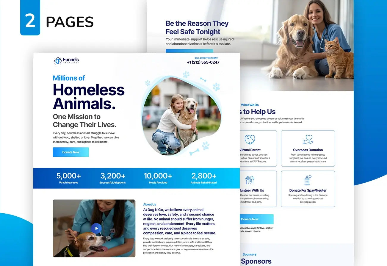 Animal Rescue & Shelter Support Funnel - Thumbnail