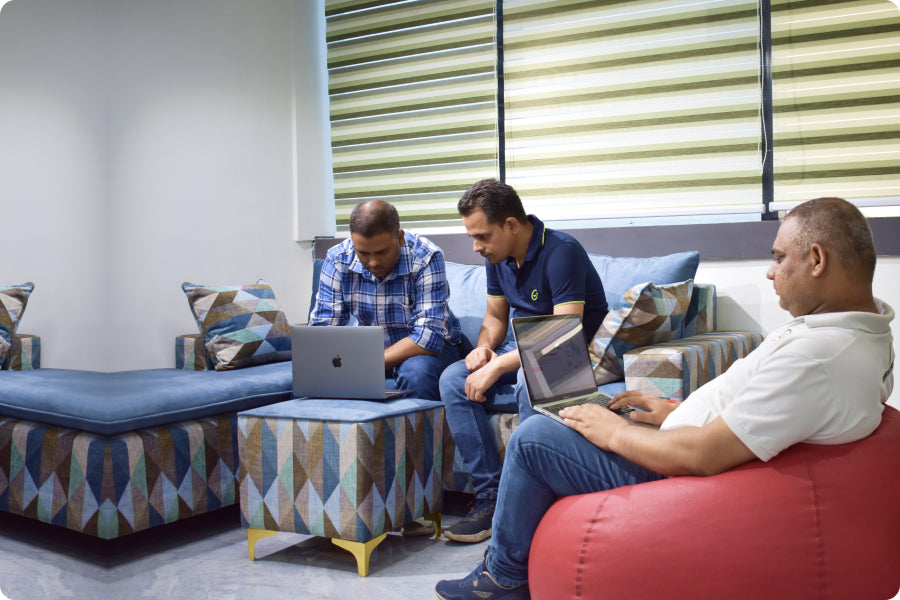 Team reviewing analytics as part of CF Funnels’ measurement and growth process.