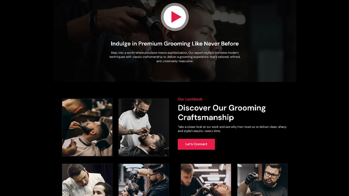 Barbershop Men’s Grooming & Haircare Booking - Our Lookbook