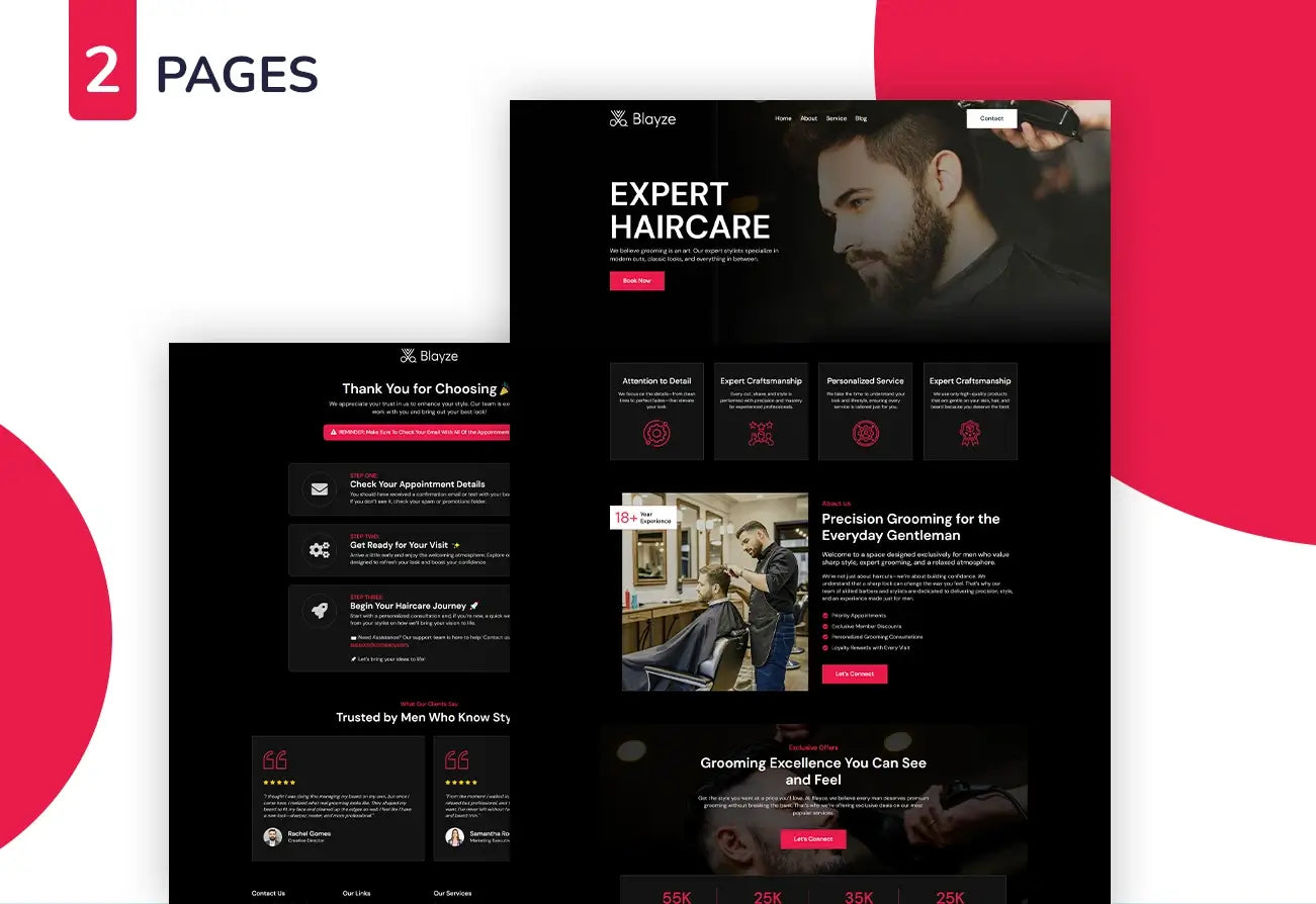ClickFunnels Appointment Funnel for Barbershop – Men’s Grooming & Haircare Booking