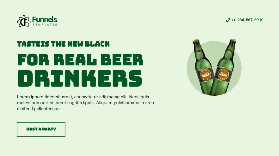 Sales Funnel for Beer Product - Optin