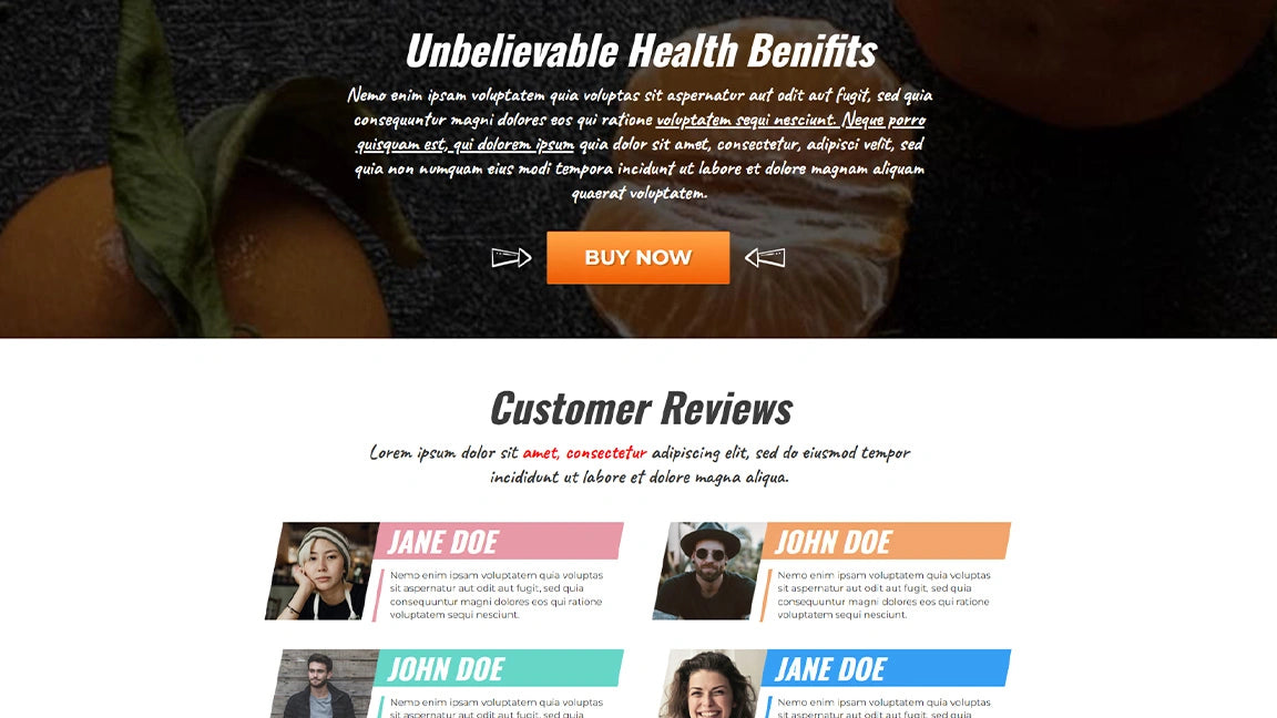 Health Benefits - Summer Drink Product Promotion