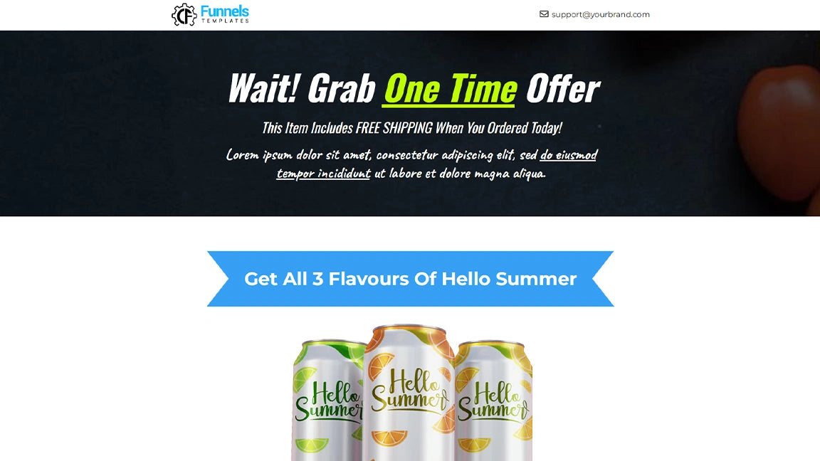 Grab One Time Offer - Summer Drink Product Promotion