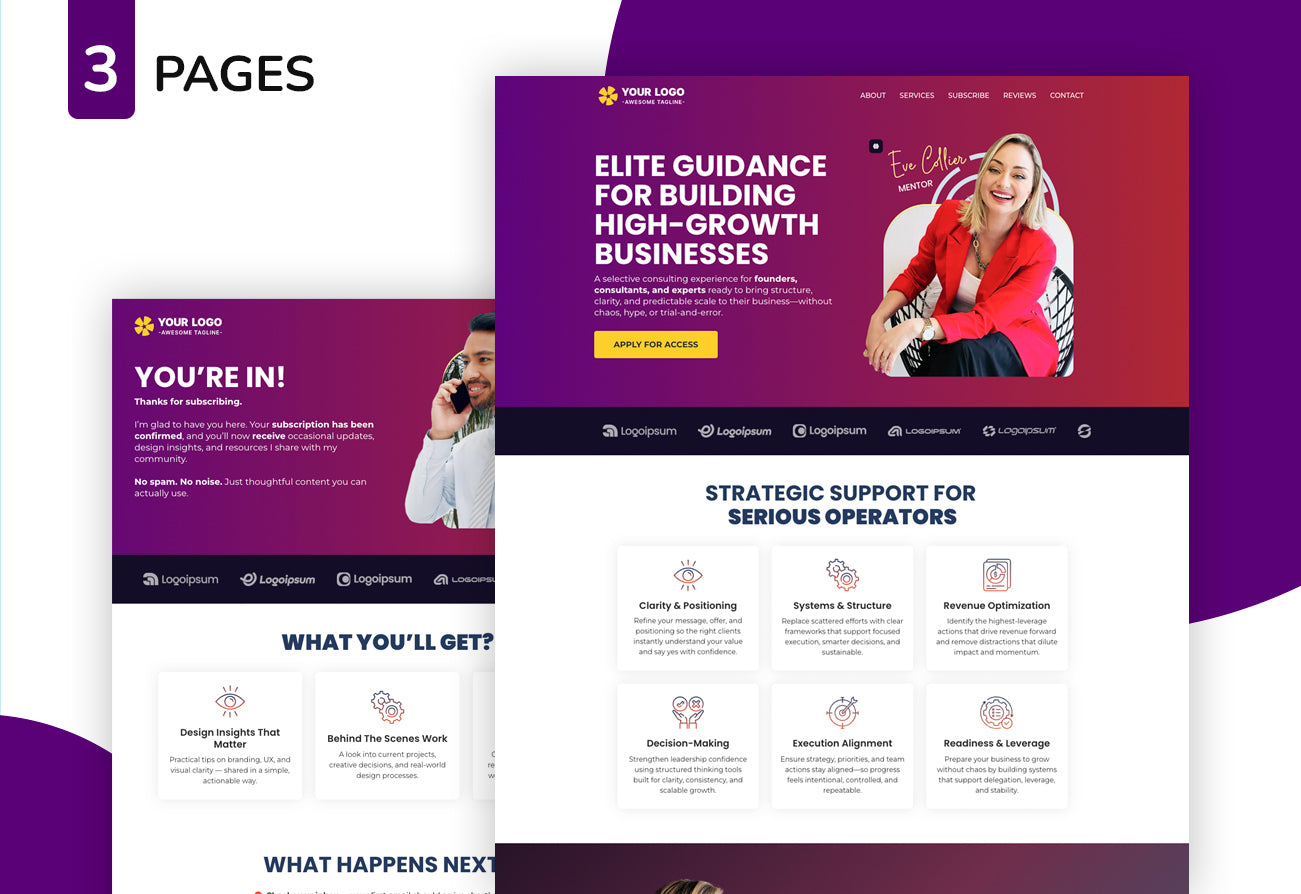 Business Growth Consulting Funnel Optin