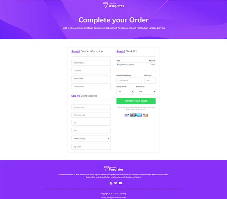 Order Page