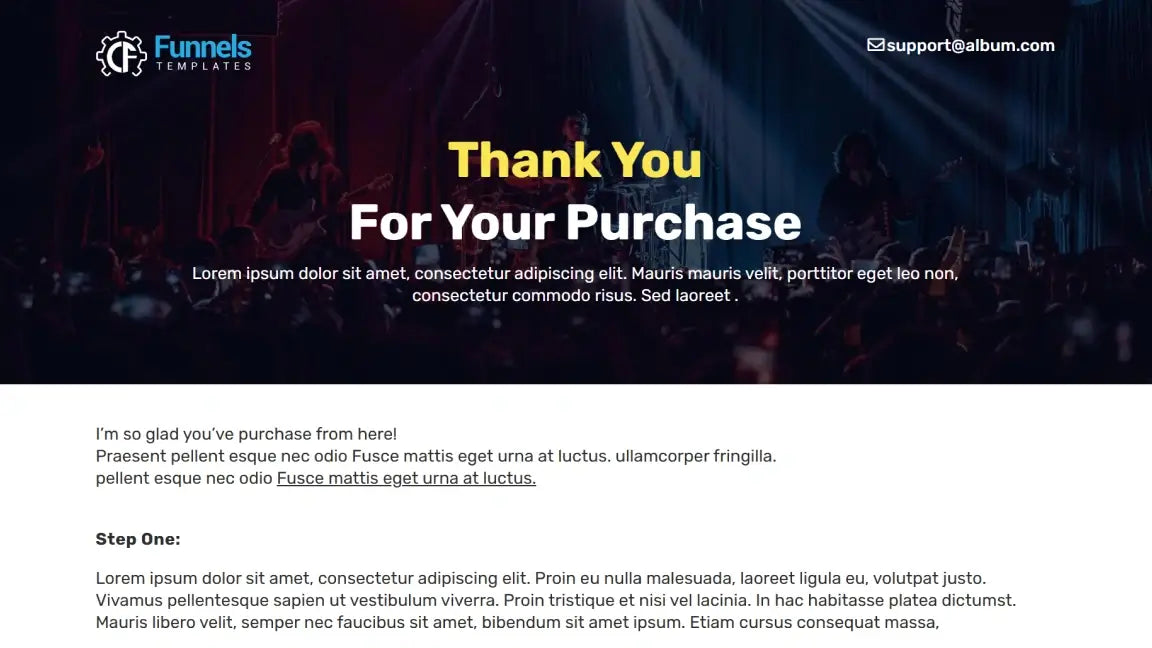ClickFunnels 2.0 Music Funnel for Artists - Thank You