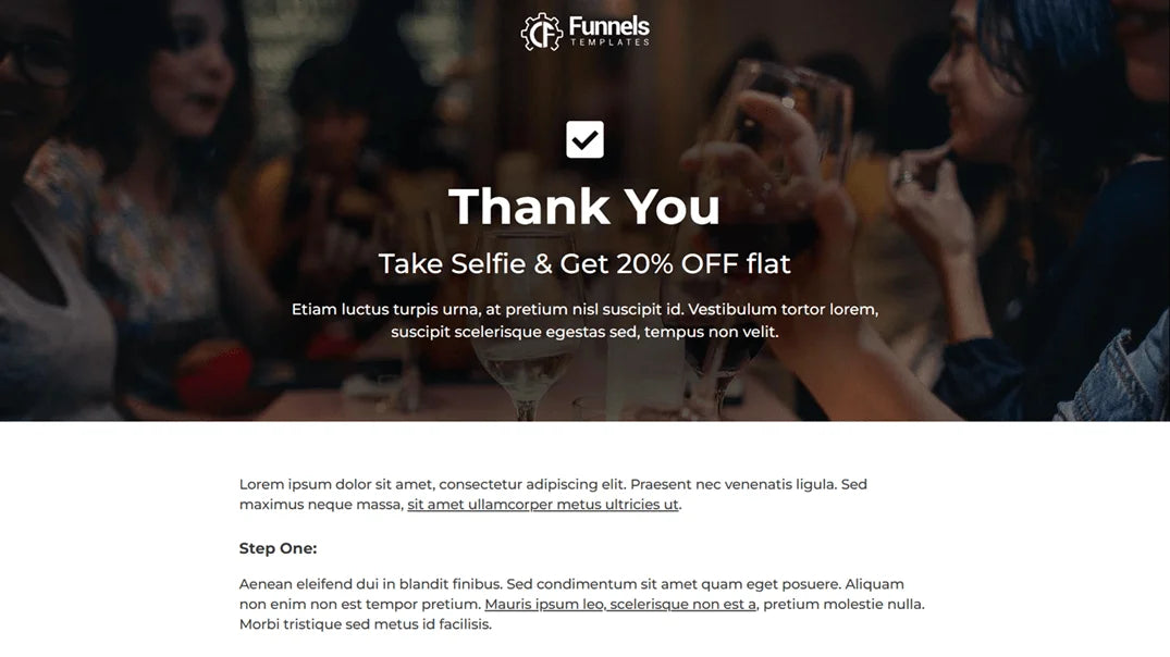 ClickFunnels 2.0 Sales Funnel for Restaurant & Bar - Thank You