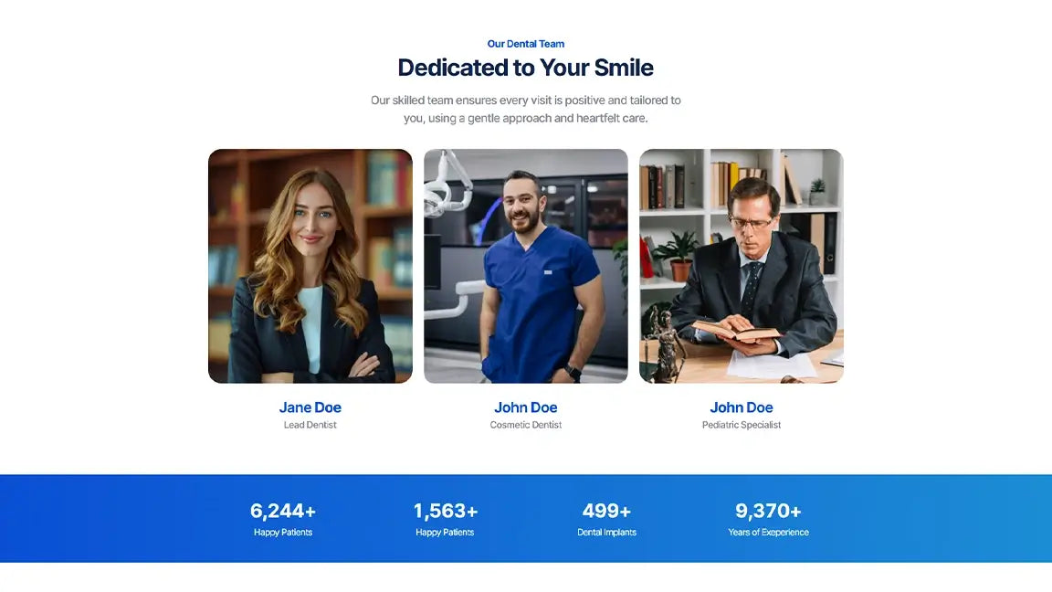 Patient Appointment Booking - Our Dental Team