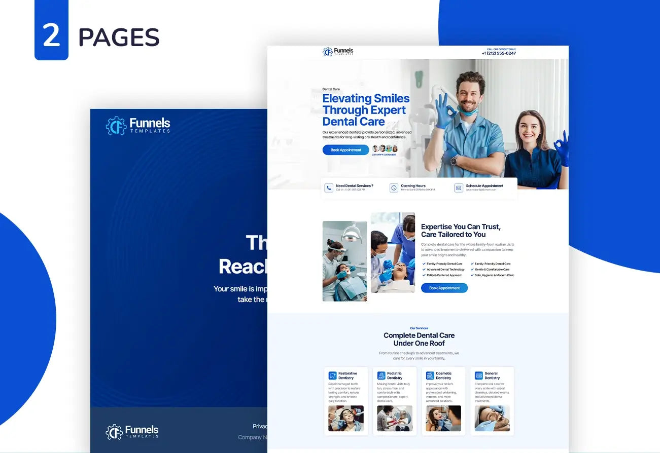 GoHighLevel Dental Clinic Funnel for Dentists – Patient Appointment Booking
