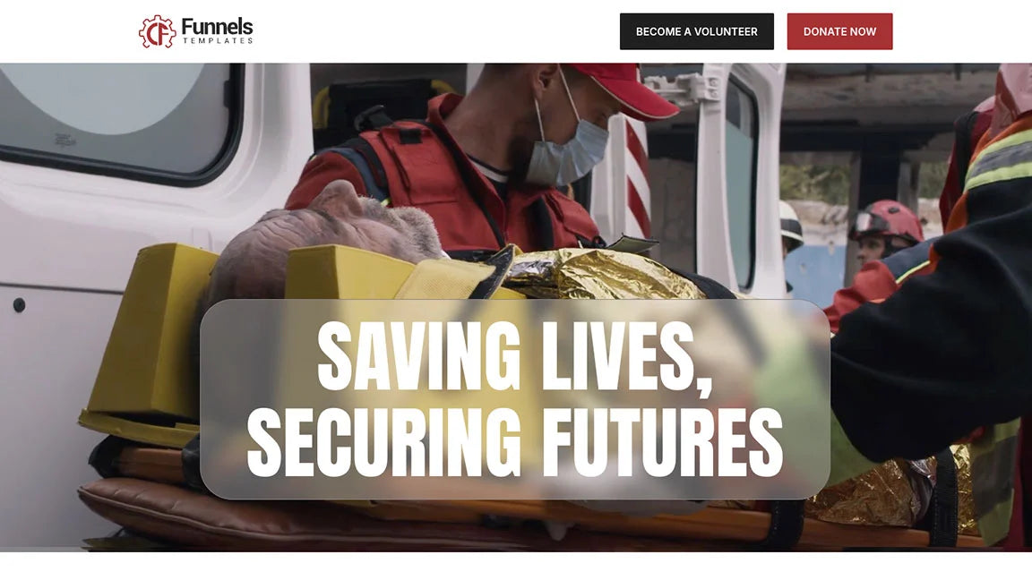 Disaster Relief Landing Page