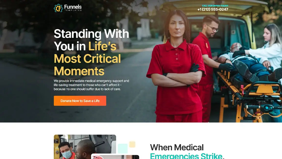 Donation Funnel for Emergency Medical NGO - Banner