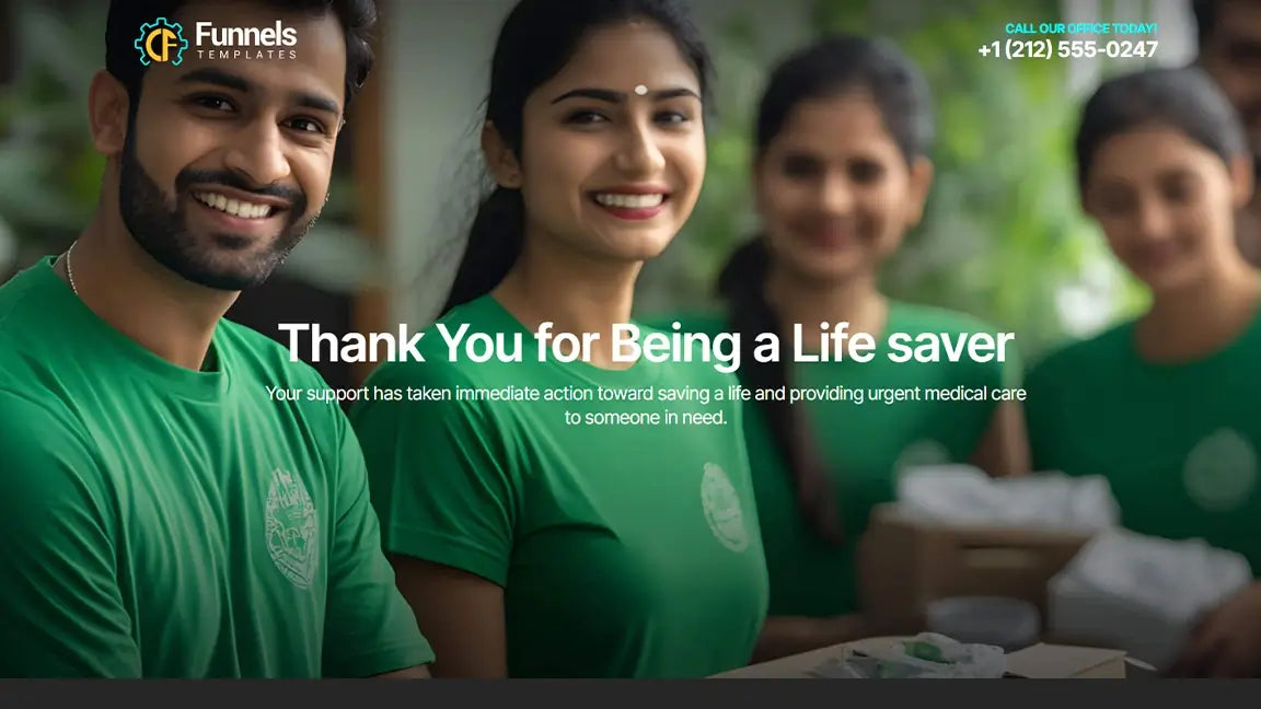 Donation Funnel for Emergency Medical NGO - Thank You