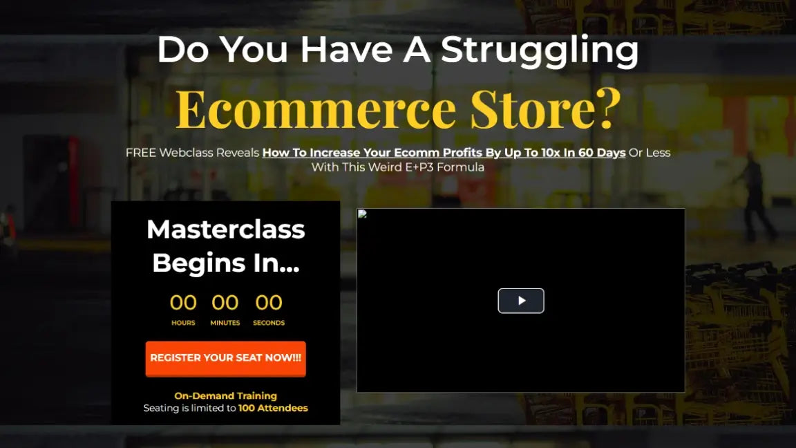 ClickFunnels Webinar Funnel for Ecommerce - Ecommerce Store