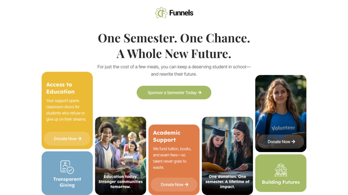 Education Scholarship Funnel Optin