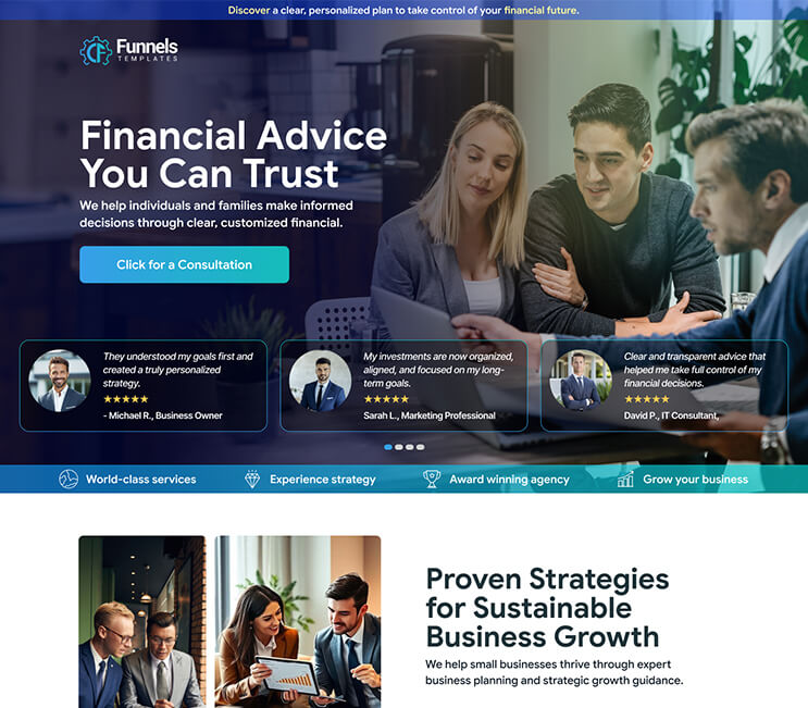 Financial Advisor Funnel - Optin (GHL)