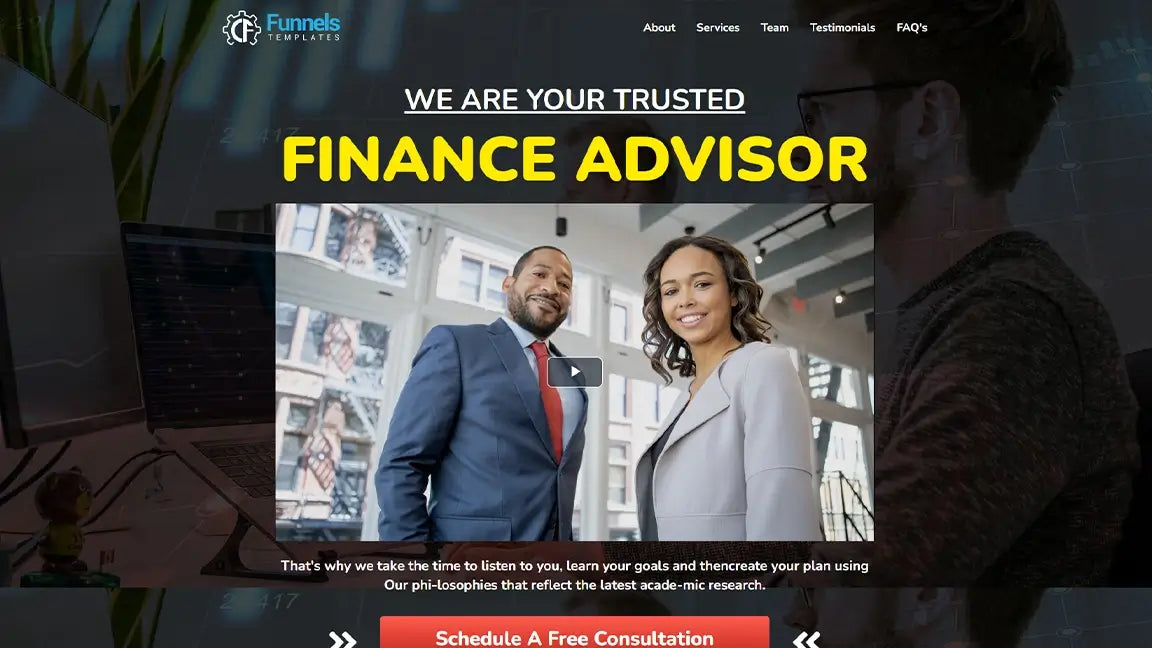 Financial Advisor Funnel for Finance Consultants - Banner