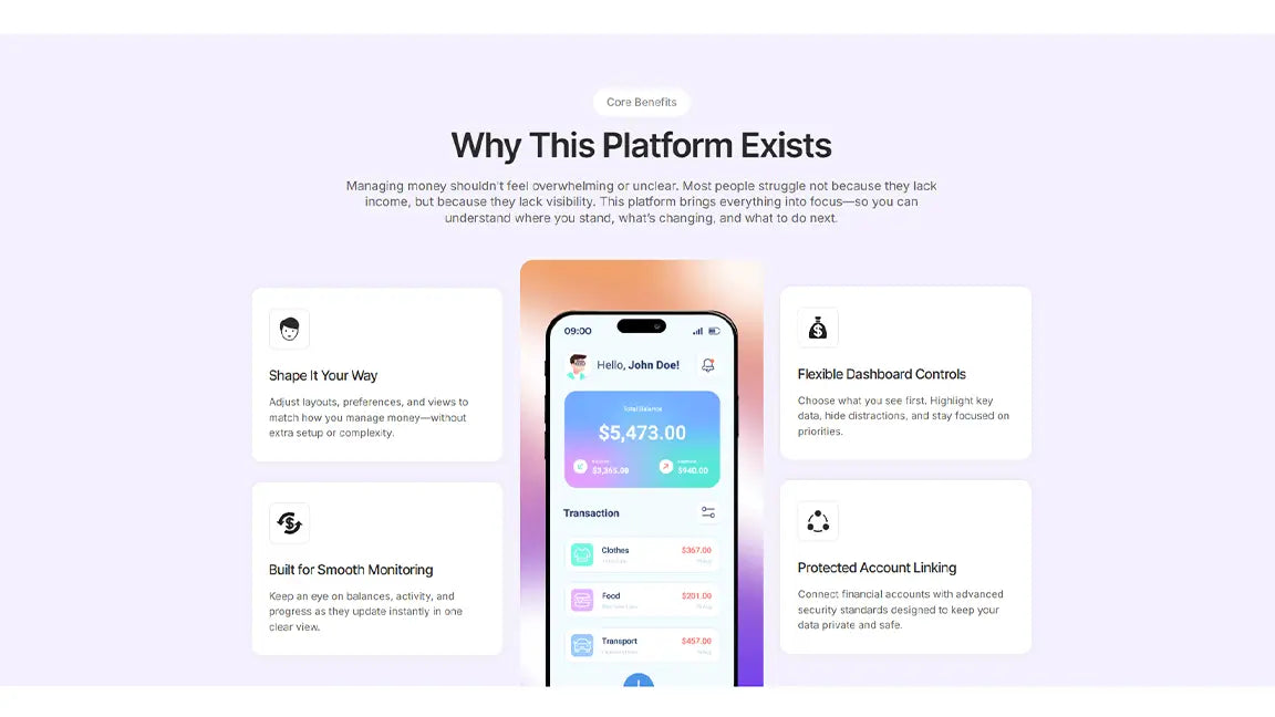 Financial Platform Lead Generation Funnel - Core Benefit