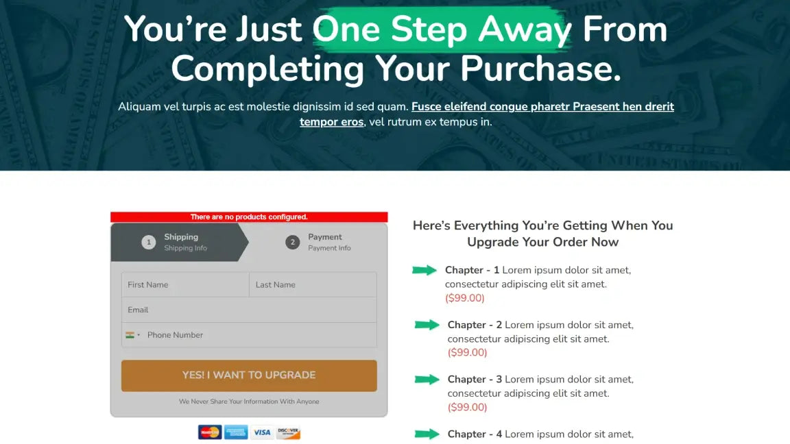 Make Money Online Digital Product - Order Page