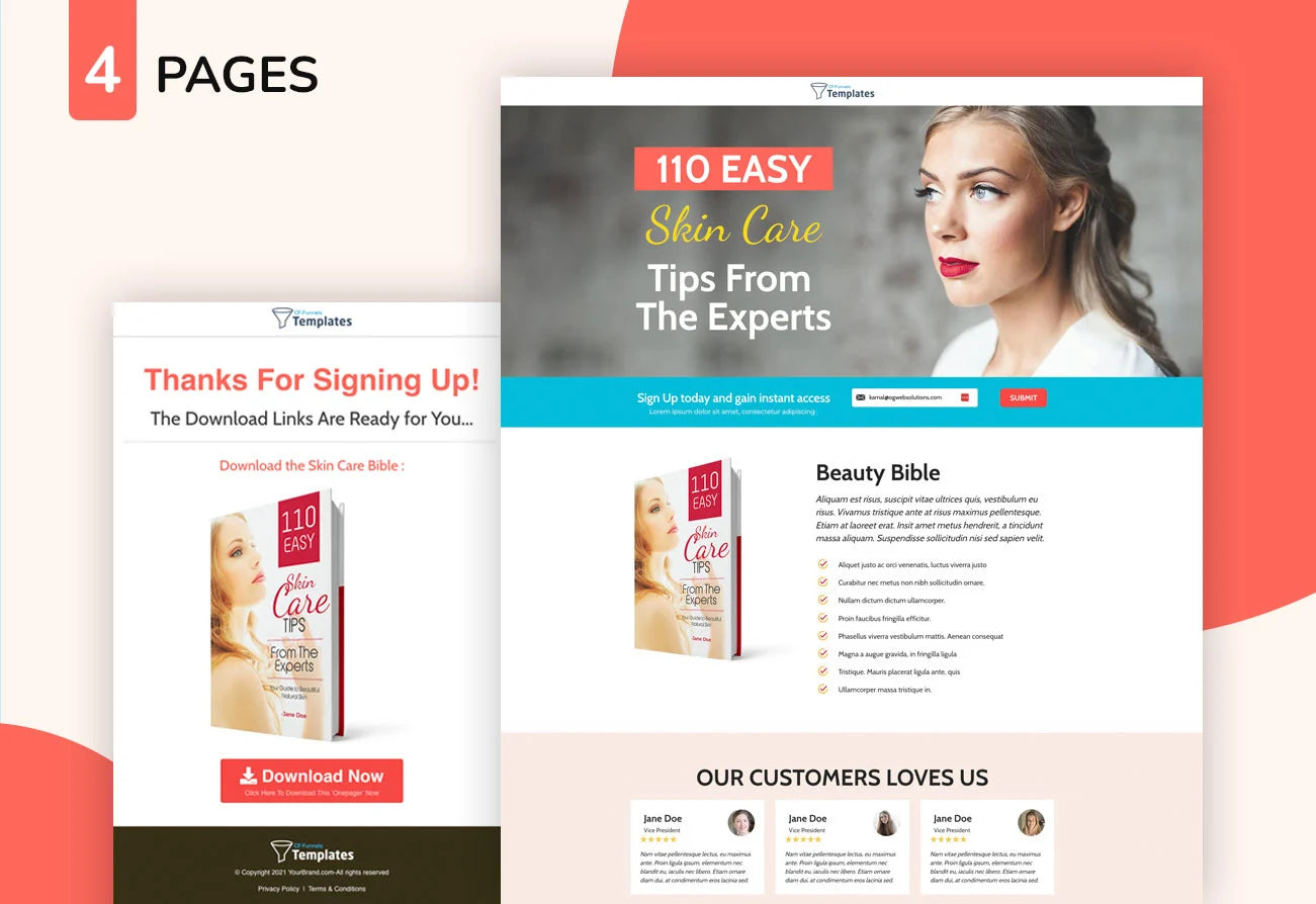 Best ClickFunnels for Free Skincare Template