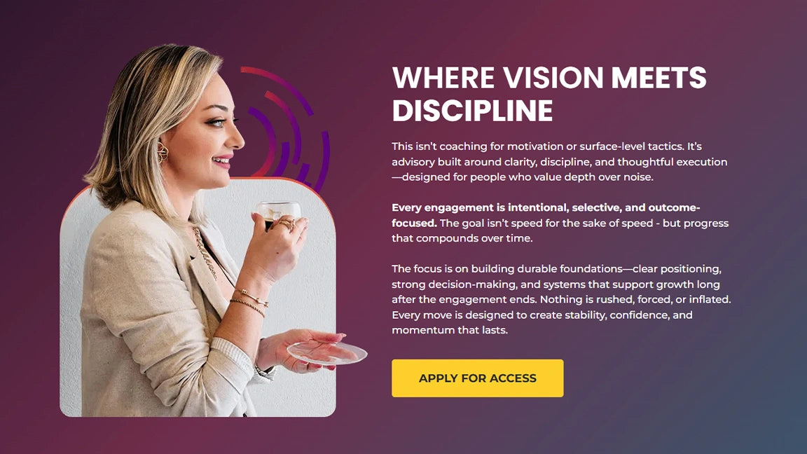 GoHighLevel Lead Generation Funnel for Business Consulting - Vision Meets Discipline