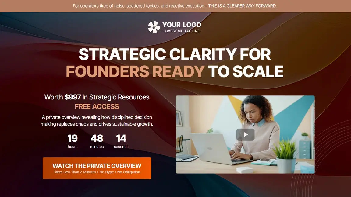 GoHighLevel Lead Generation Funnel for Business Consulting - Optin