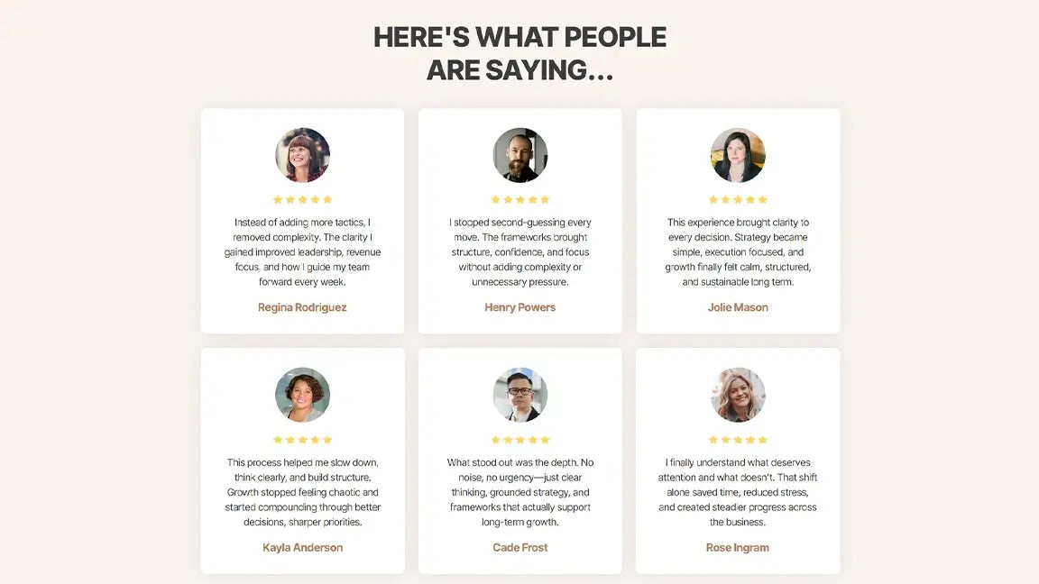 GoHighLevel Lead Generation Funnel for Business Consulting - Testimonials