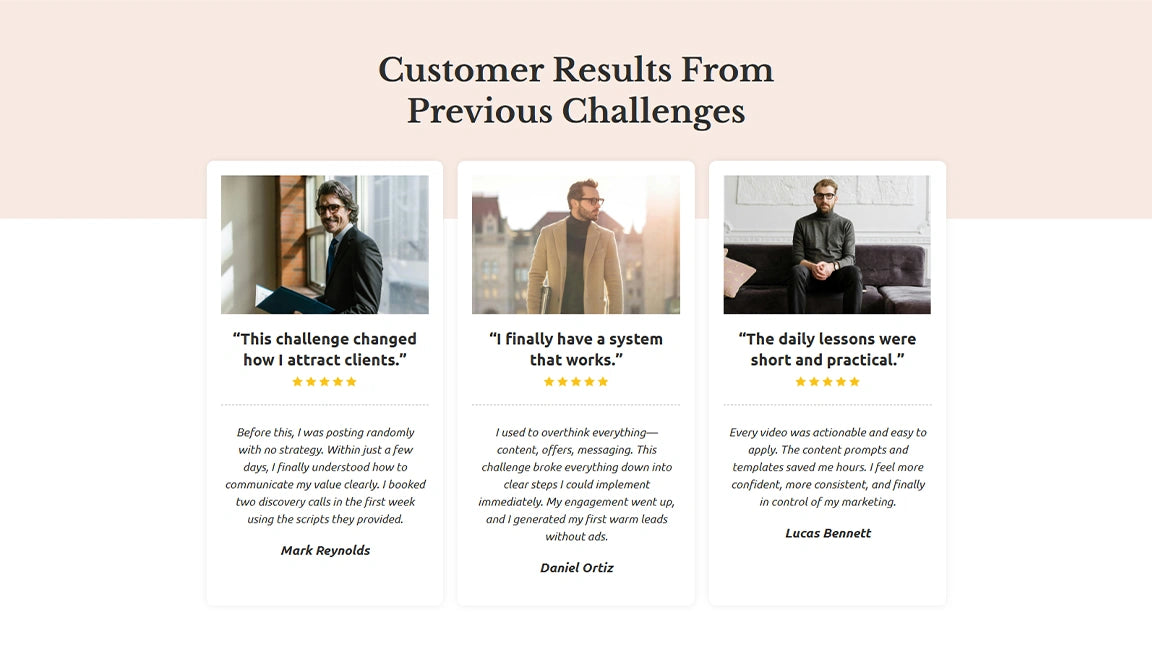 GoHighLevel Sales Funnel for Coaching - Customer Result