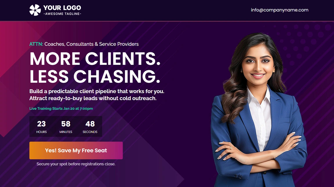 GoHighLevel Webinar Funnel for Coaching - Optin