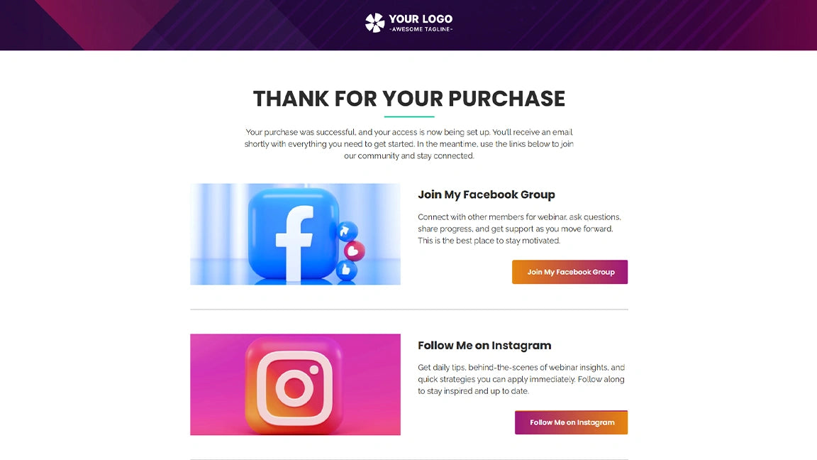GoHighLevel Webinar Funnel for Coaching - Thank You