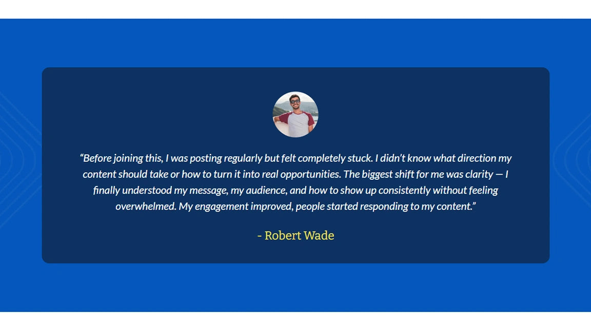 GoHighLevel Lead Generation Funnel for Creator Coaching - Testimonials