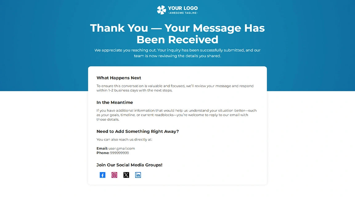GoHighLevel Lead Generation Funnel for Freelancers - Thank You