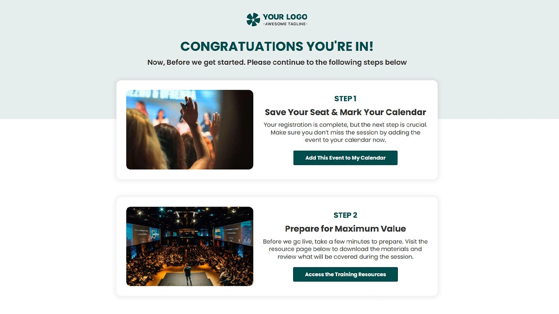 GoHighLevel Lead Generation Funnel for Interior Design - Congratulation