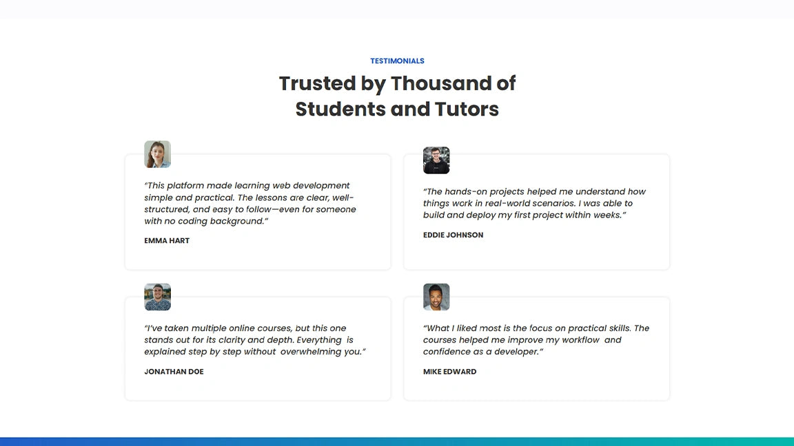 GoHighLevel Lead Generation Funnel for Online Courses - Testimonials
