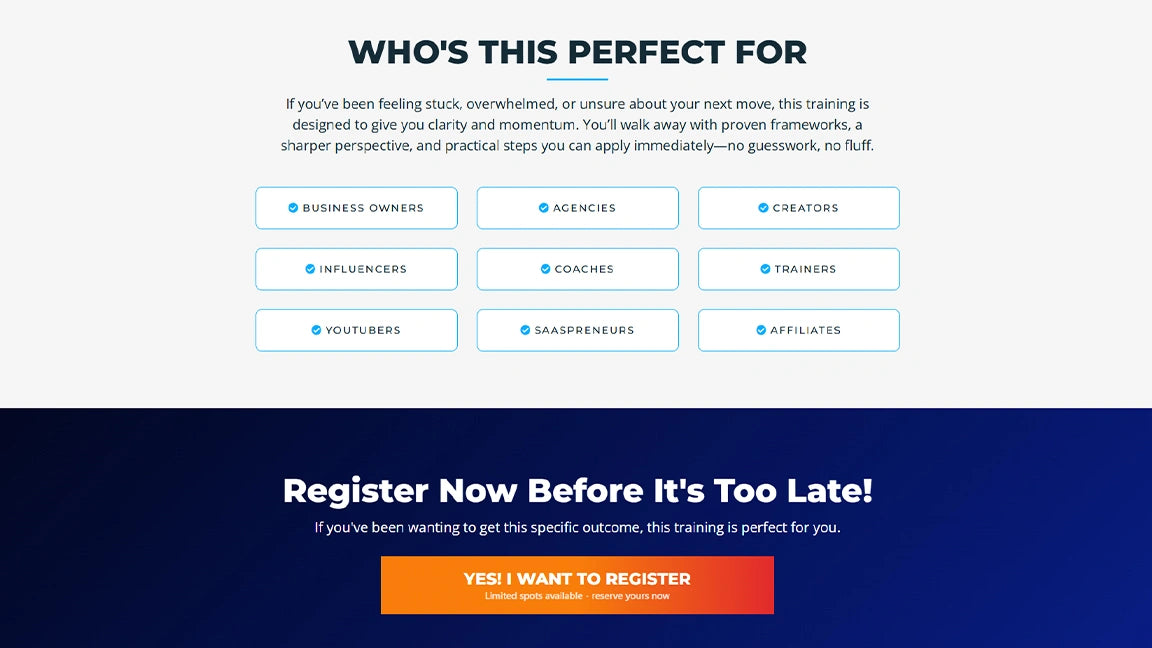 GoHighLevel Sales Funnel for Webinar - Perfect For