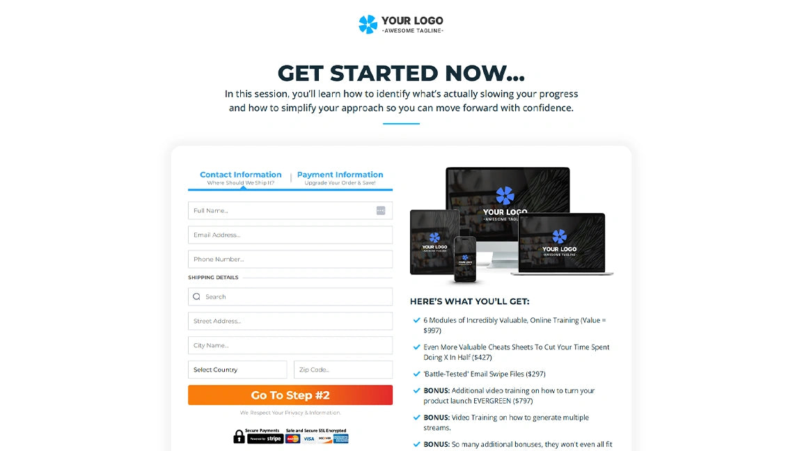 GoHighLevel Sales Funnel for Webinar - Order PAge