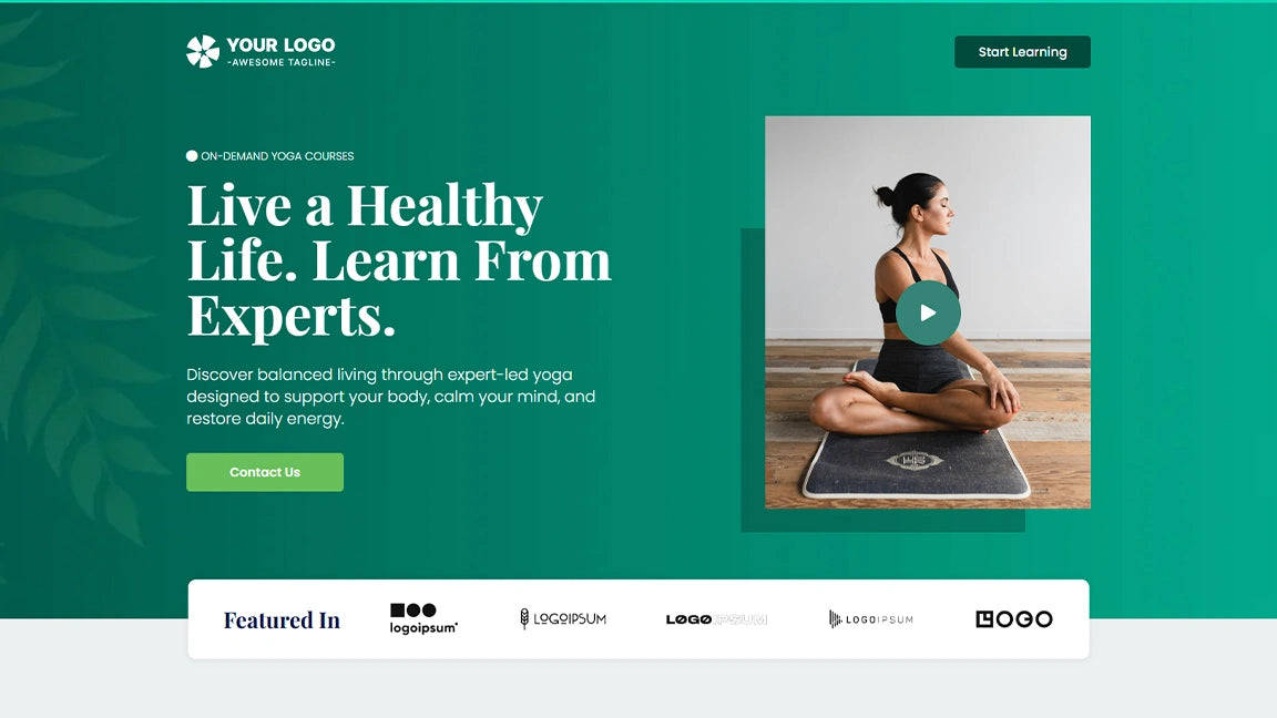 GoHighLevel Lead Generation Funnel for Yoga & Wellness - Optin